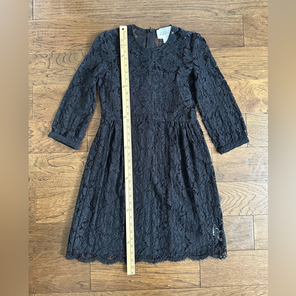 Anthropologie Mare Mare Persephone Black Lace Mini Dress Size Small - Picture 5 of 11